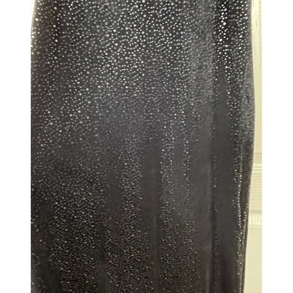 Vintage Helene Blake Womens Velvet Maxi Dress Size M Black Witchy Y2K Whimsigoth - Picture 5 of 11